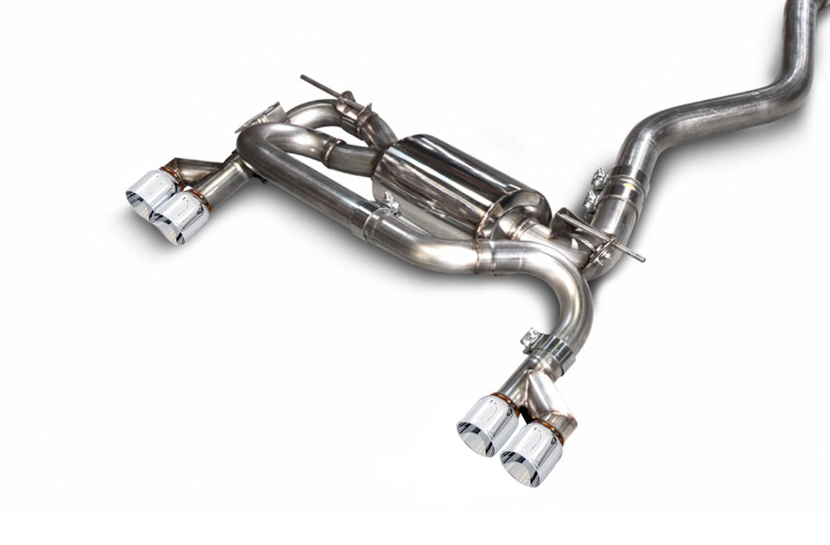 AWE Touring Edition Axle-back Exhaust, Quad Outlet for BMW F3X N20/N26 328i/428i - Chrome Silver Tips (80mm) image 1