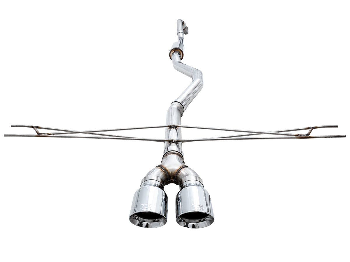 AWE Track Edition Exhaust for 10th Gen Civic Si Coupe / Sedan (includes Front Pipe) - Dual Chrome Silver Tips image 5