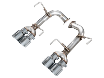 AWE Track Edition Axleback Exhaust for VB Subaru WRX - Chrome Silver Tips image 1