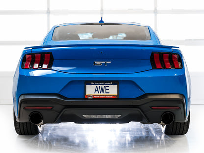 AWE Track Edition Exhaust for S650 Ford Mustang GT Fastback - Dual Diamond Black Tips image 3