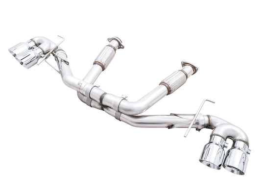 AWE Track Edition Exhaust for C8 Corvette -- Chrome Silver Tips image 1