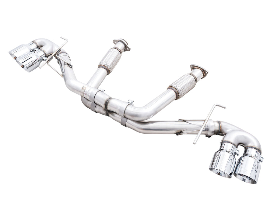 AWE Track Edition Exhaust for C8 Corvette -- Chrome Silver Tips image 1
