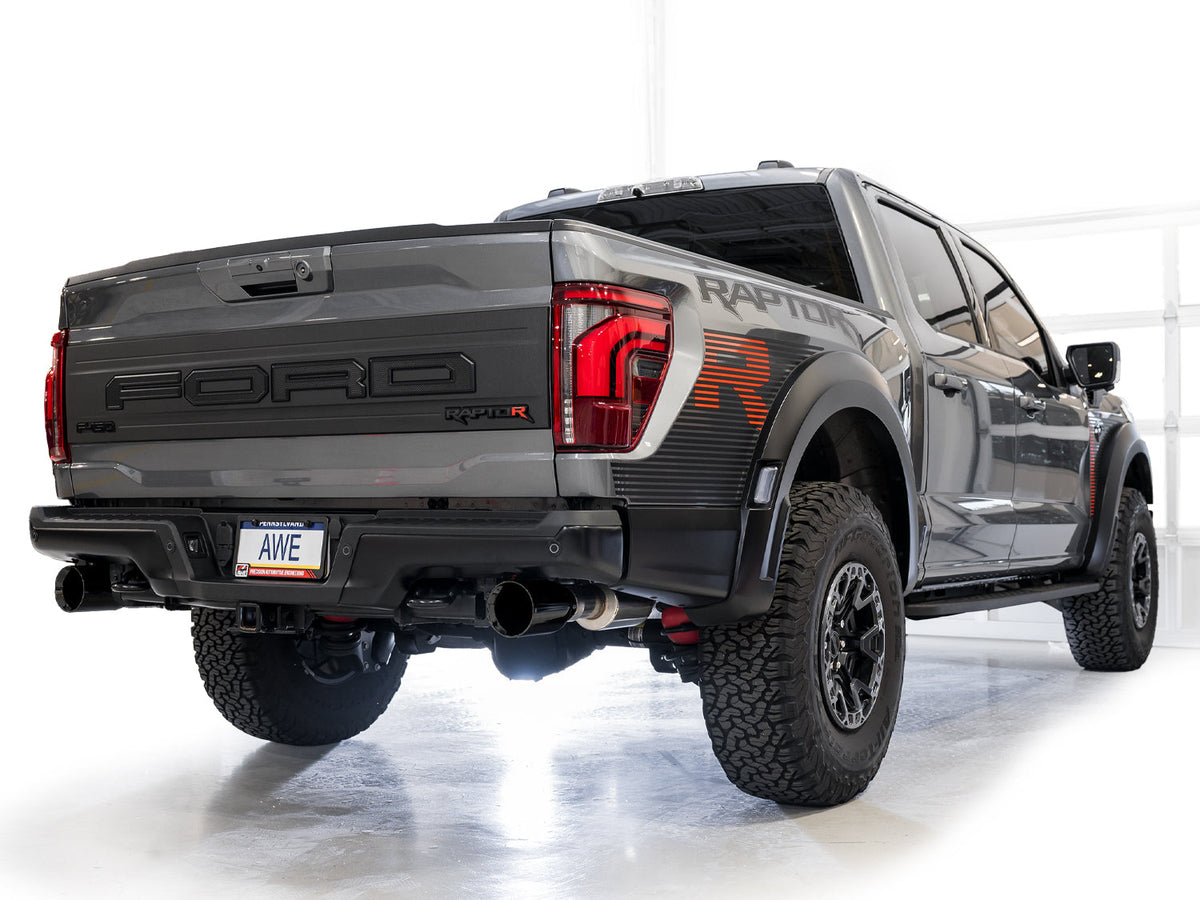 AWE SwitchPath™ Exhaust for Gen 3 Raptor R - Diamond Black Tips image 6