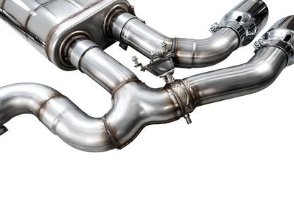AWE Valved SwitchPath™ Axleback Exhaust for BMW F97 X3 M / F98 X4 M - Chrome Silver Tips image 11