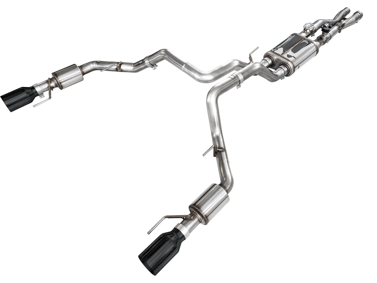 AWE SwitchPath™ Exhaust for Gen 3 Raptor R - Diamond Black Tips image 1