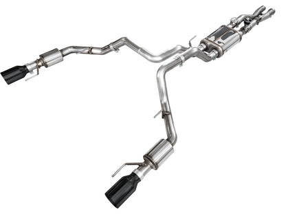 AWE SwitchPath™ Exhaust for Gen 3 Raptor R - Diamond Black Tips image 1