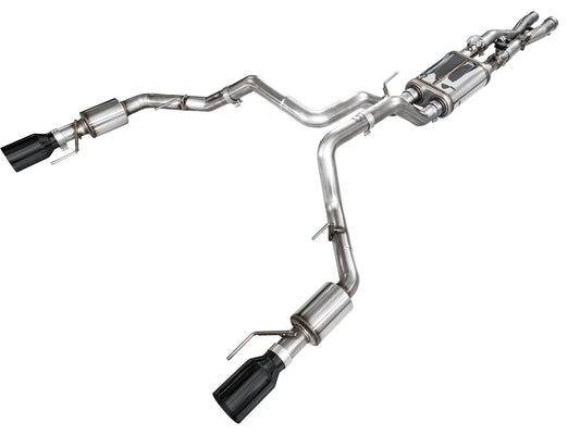 AWE SwitchPath™ Exhaust for Gen 3 Raptor R - Diamond Black Tips image 1