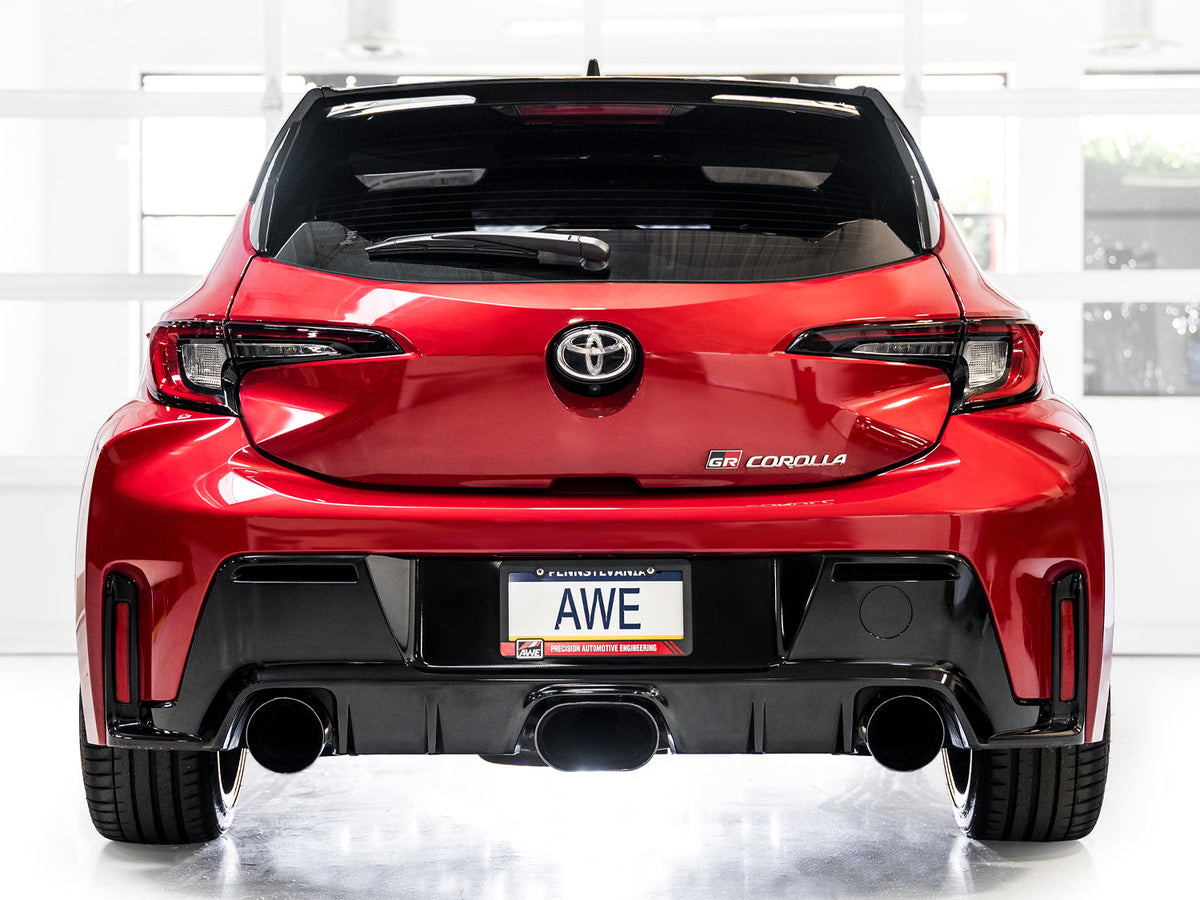 AWE Touring Edition Exhaust for GR Corolla - Diamond Black Tips image 7