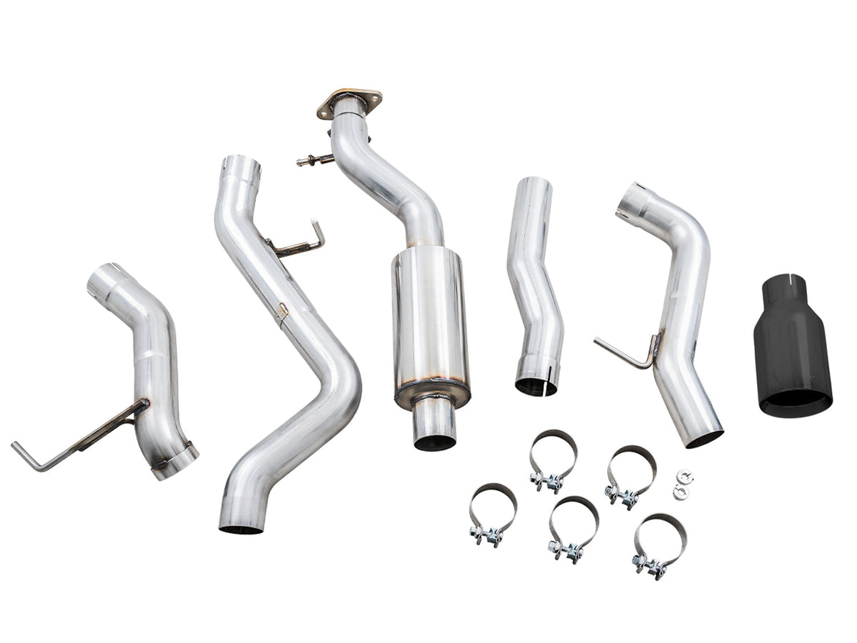 AWE 0FG Catback Exhaust for Ford Bronco with BashGuard™ - Single 5 Diamond Black Tip image 10