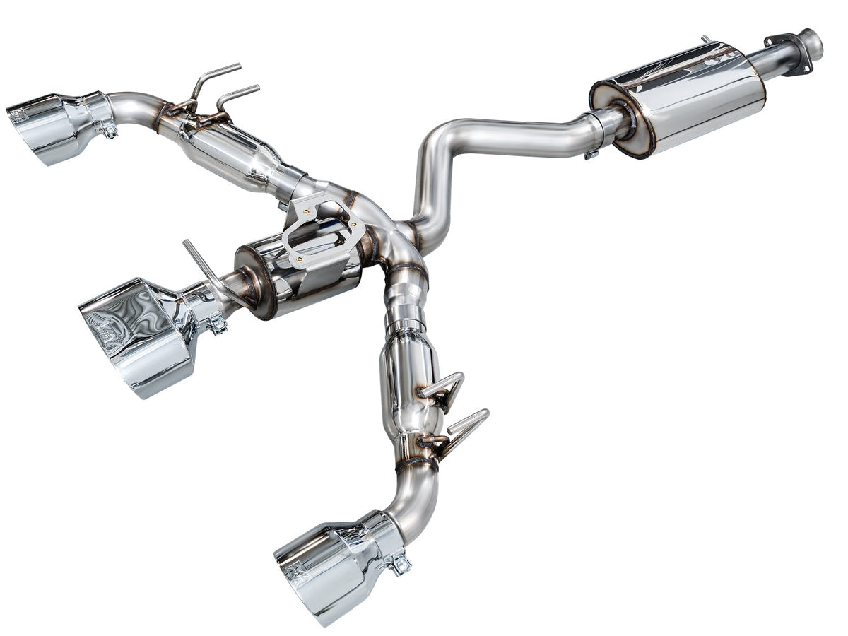 AWE Touring Edition Exhaust for GR Corolla - Chrome Silver Tips image 1