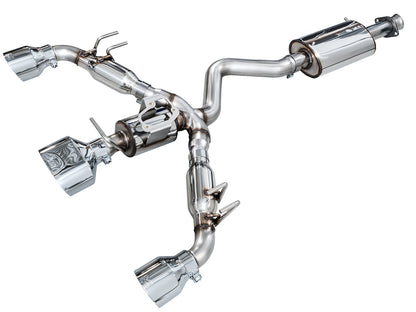AWE Touring Edition Exhaust for GR Corolla - Chrome Silver Tips image 1
