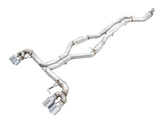 AWE Track Edition Exhaust for G2X M340i / M440i - Chrome Silver Tips image 1