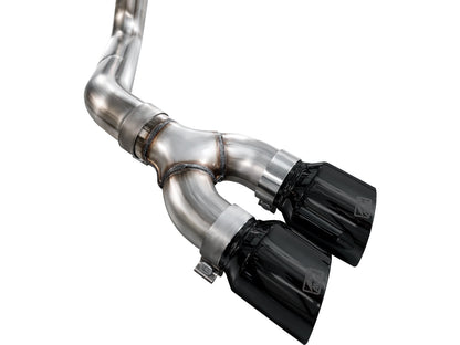 AWE 0FG Dual Side Exit Exhaust for Ford F-150 Regular Cab - 4.5 Diamond Black Tips image 13