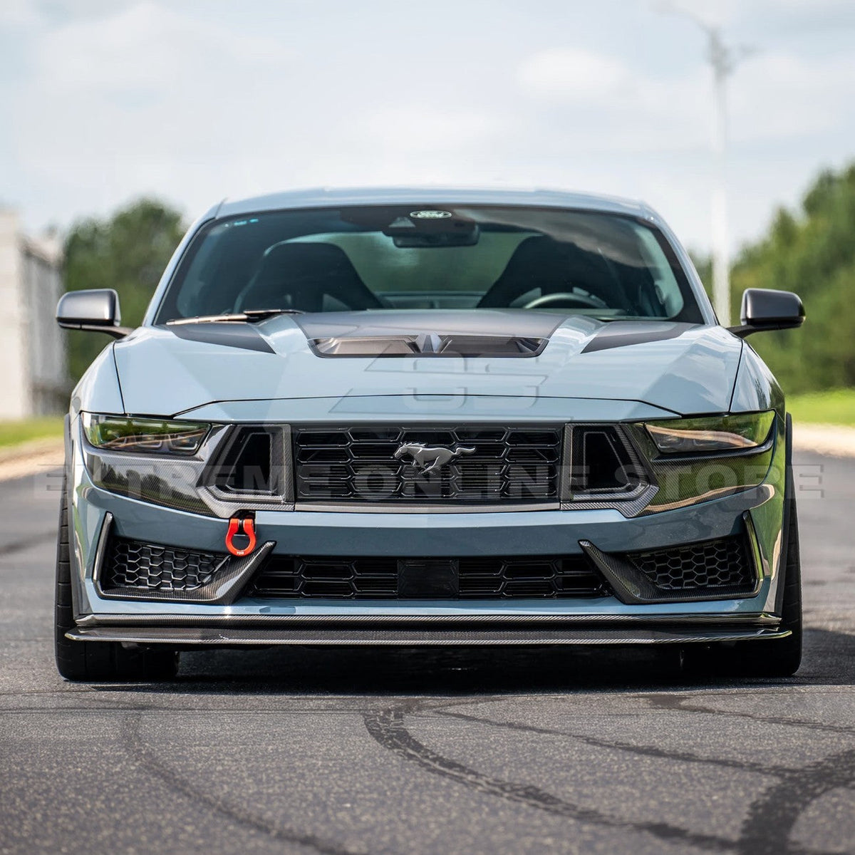 2024+ Ford Mustang Dark Horse DRY CARBON FIBER Front Grille Insert image 5