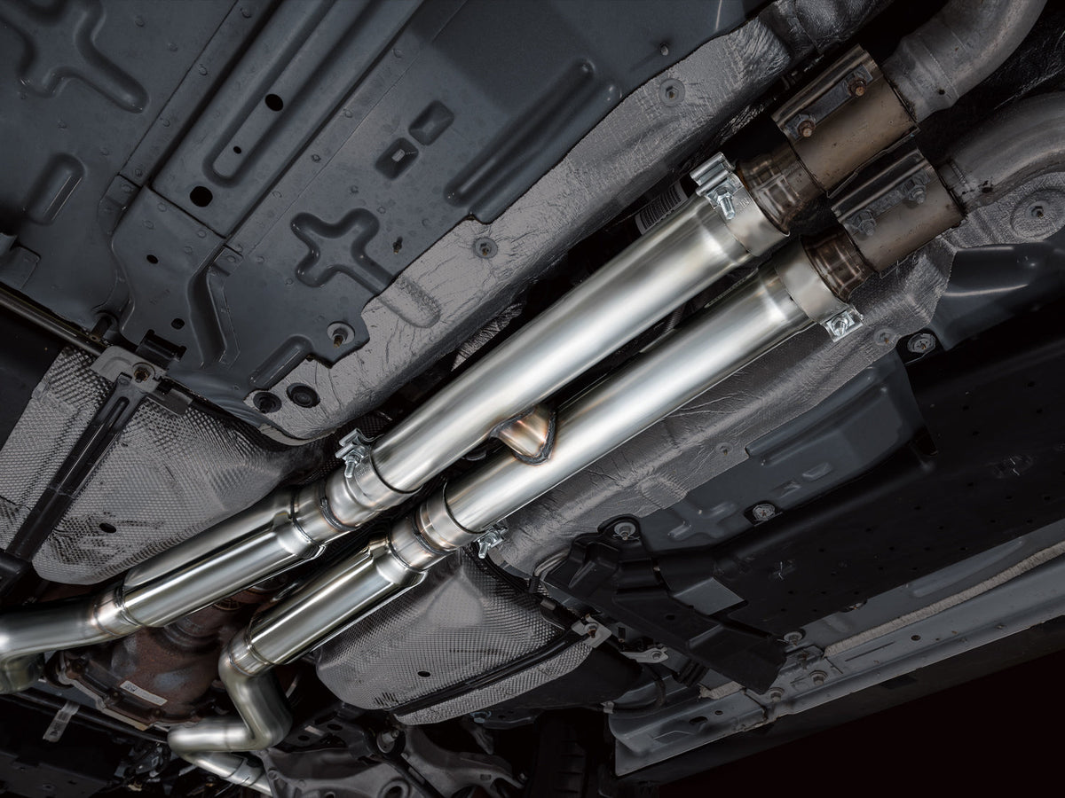 AWE SwitchPath™ Cat-back Exhaust for '18-'23 S550 Mustang GT - Quad Diamond Black Tips image 10