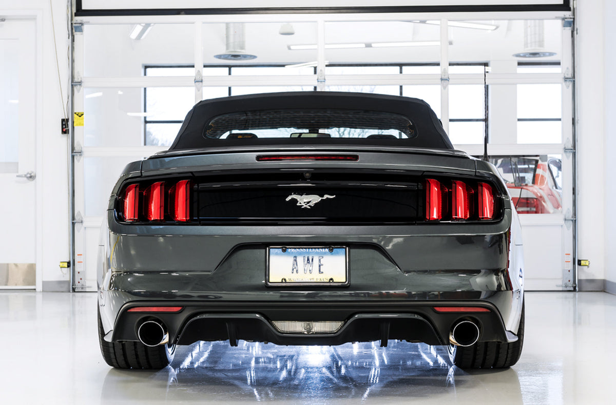 AWE Touring Edition Axle-back Exhaust for S550 Mustang EcoBoost - Chrome Silver Tips image 3