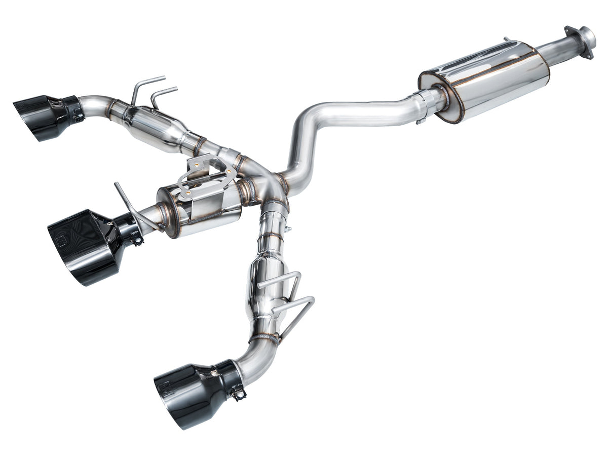 AWE Touring Edition Exhaust for GR Corolla - Diamond Black Tips image 1