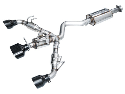 AWE Touring Edition Exhaust for GR Corolla - Diamond Black Tips image 1