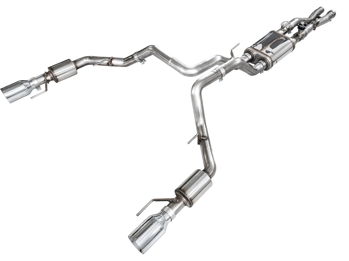 AWE SwitchPath™ Exhaust for Gen 3 Raptor R - Chrome Silver Tips image 1