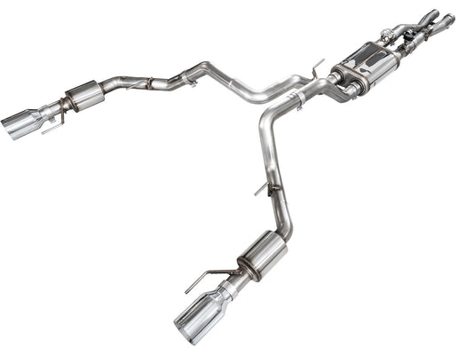 AWE SwitchPath™ Exhaust for Gen 3 Raptor R - Chrome Silver Tips image 1