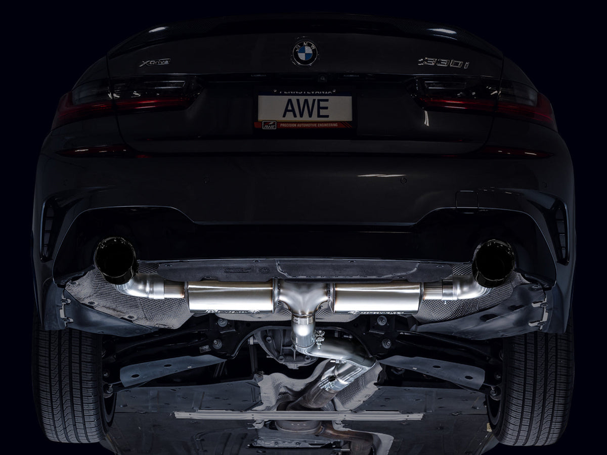 AWE Touring Edition Axle Back Exhaust for BMW G2X 330i/430i - Diamond Black image 7