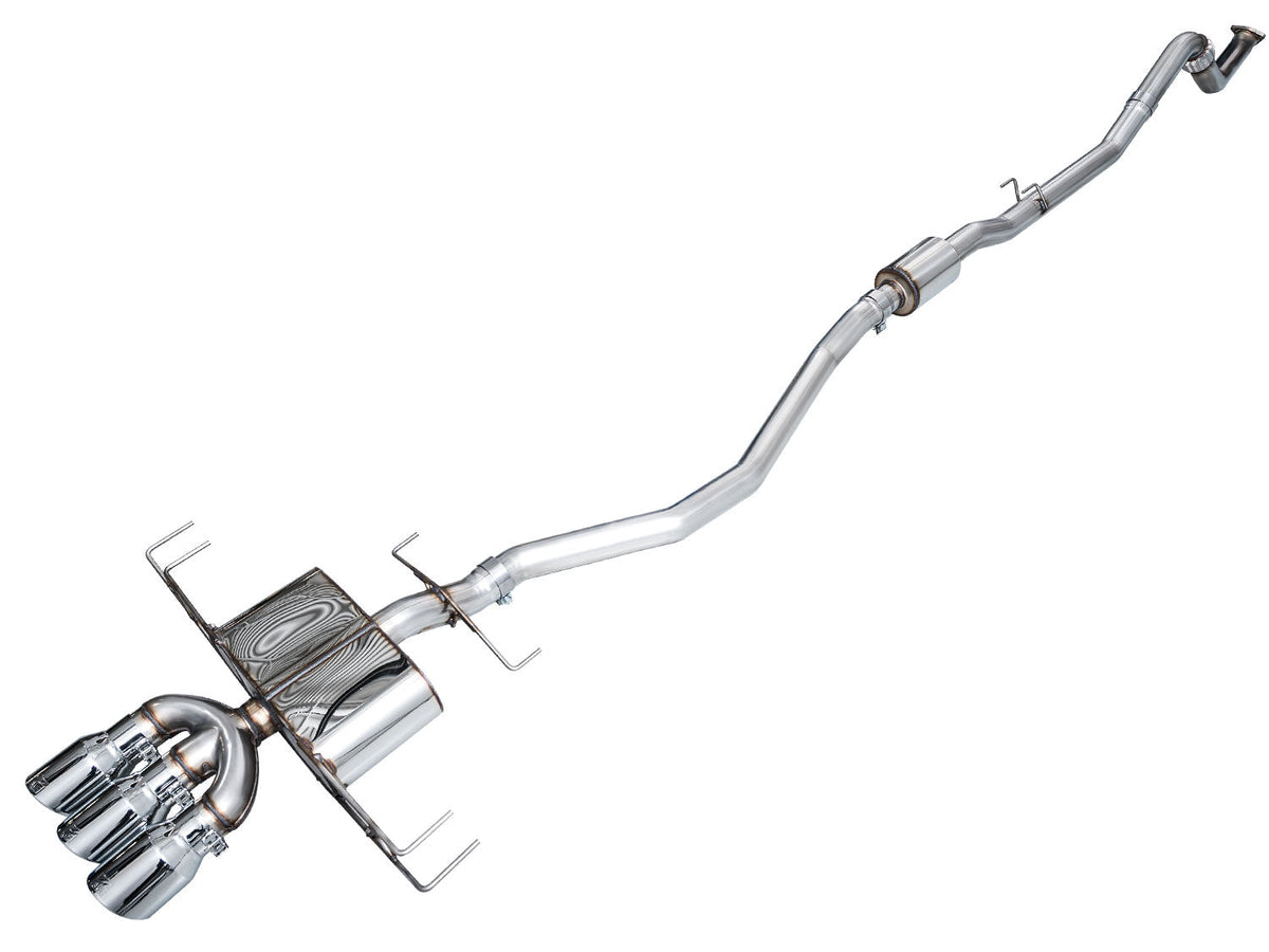 AWE Touring Edition Exhaust for DE5 Integra Type-S - Triple Chrome Silver Tips image 1
