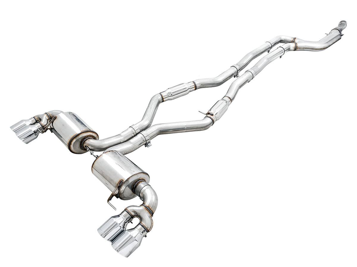 AWE Resonated Touring Edition Exhaust for G2X M340i / M440i - Chrome Silver image 1