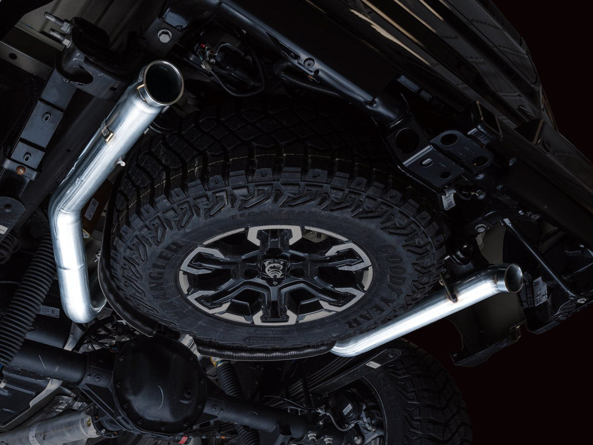AWE 0FG Catback Exhaust for Silverado ZR2/Sierra AT4X - Dual Bashguard (no tips) image 6