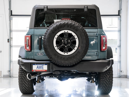 AWE 0FG Catback Exhaust for Ford Bronco with BashGuard™ - Single 5 Chrome Silver Tip image 8