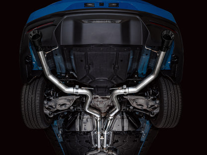 AWE Track Edition Exhaust for S650 Ford Mustang GT Fastback - Dual Diamond Black Tips image 10