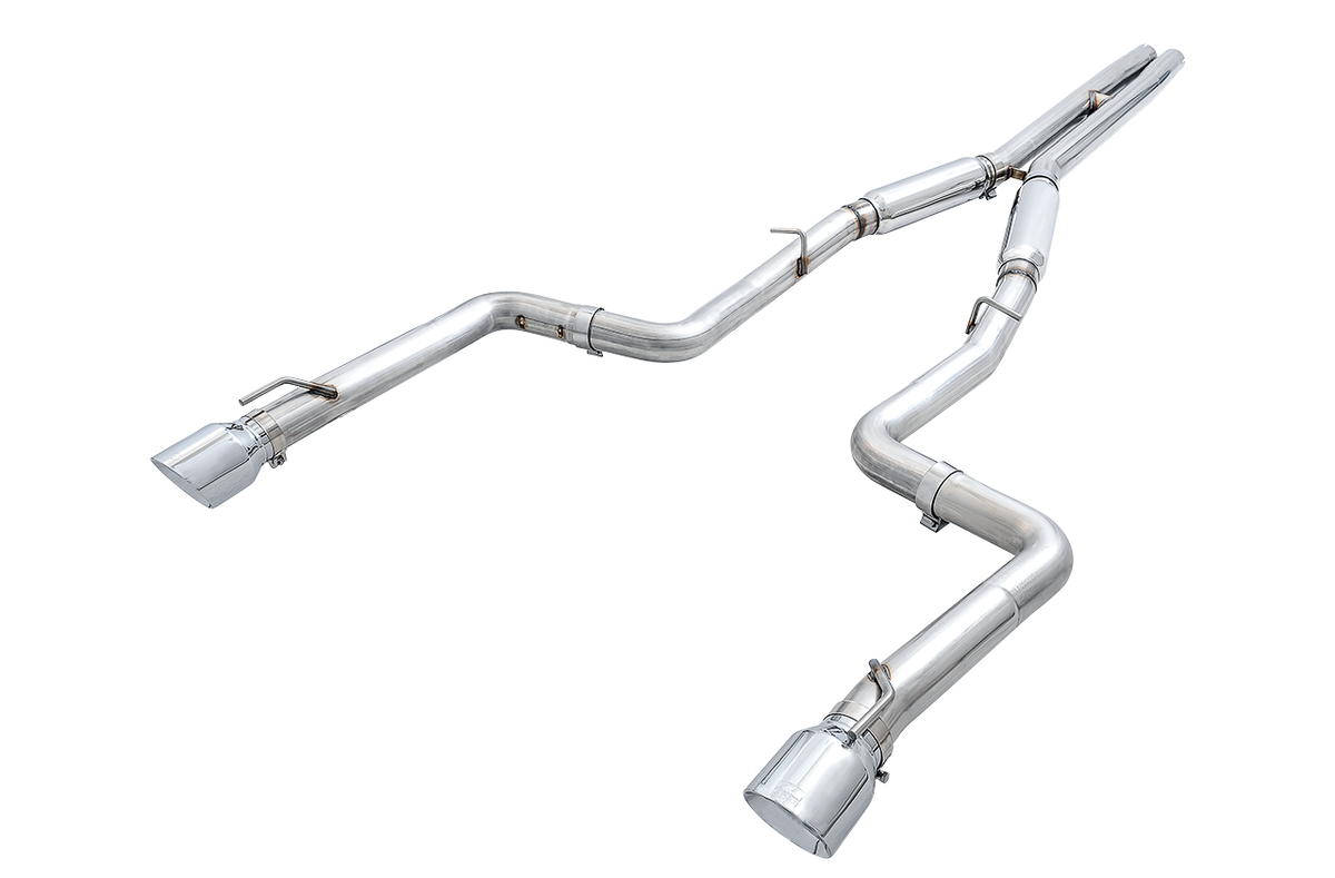AWE Track Edition Exhaust for 17+ Charger 5.7 - Chrome Silver Tips image 1