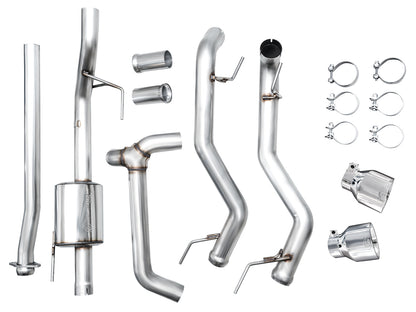 AWE 0FG Non-Resonated Catback for '21+ Ford F-150 Tremor (With Bumper Cutouts) - Chrome Silver Tips image 16