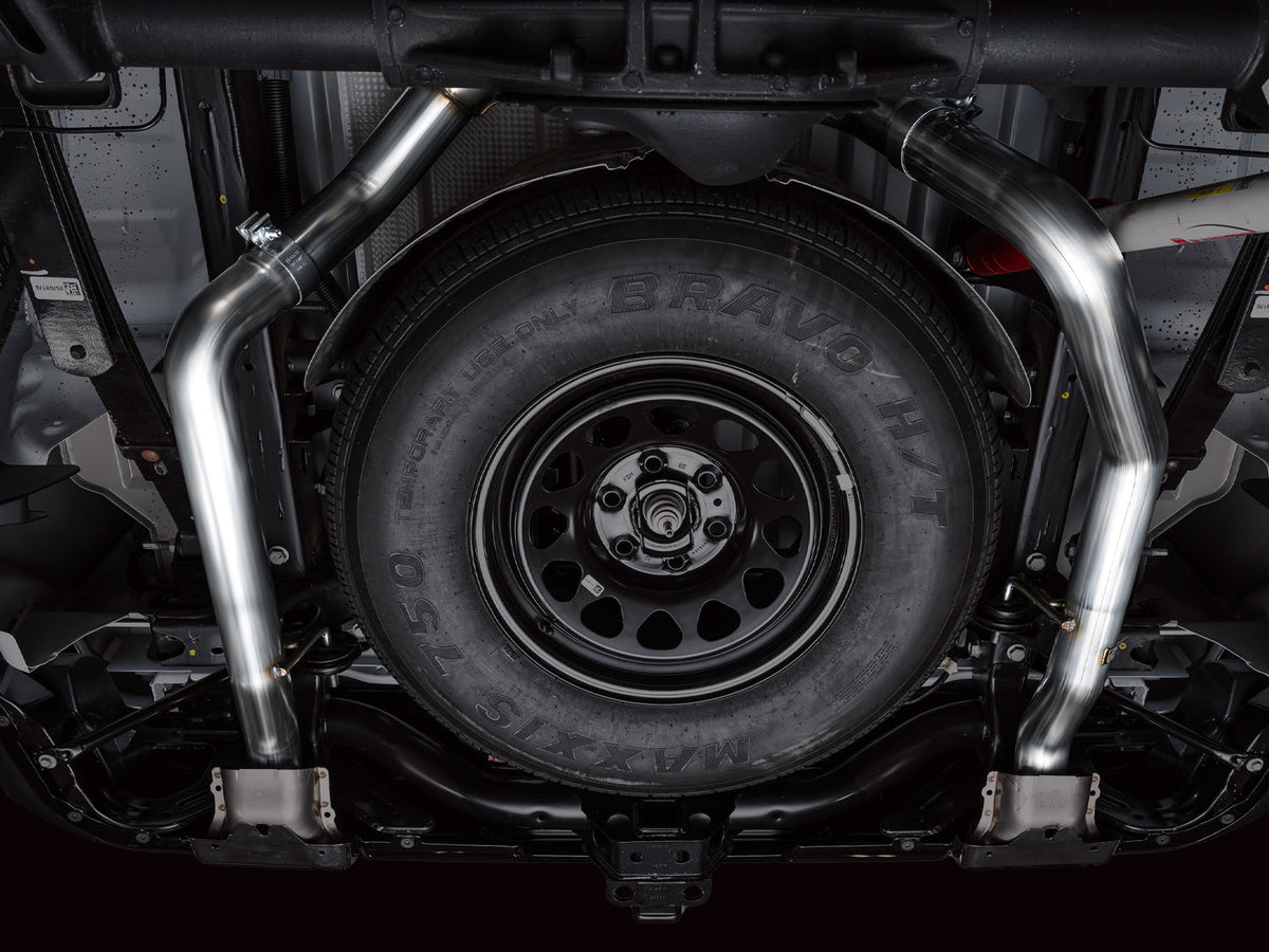 AWE 0FG Catback Split Rear Exit Exhaust for 4th Gen Silverado/Sierra 1500 6.2L (with bumper cutouts) - OE Tips image 6