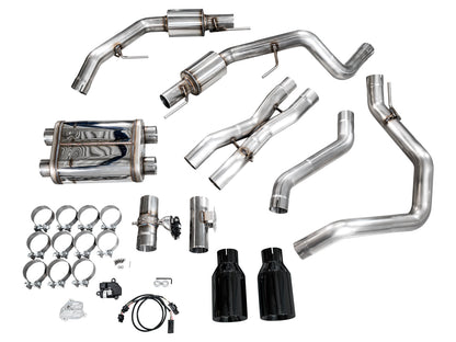 AWE SwitchPath™ Exhaust for Gen 3 Raptor R - Diamond Black Tips image 16