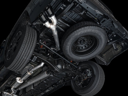 AWE 0FG Exhaust for 3rd Gen Toyota Tundra - Dual Diamond Black Tips image 3