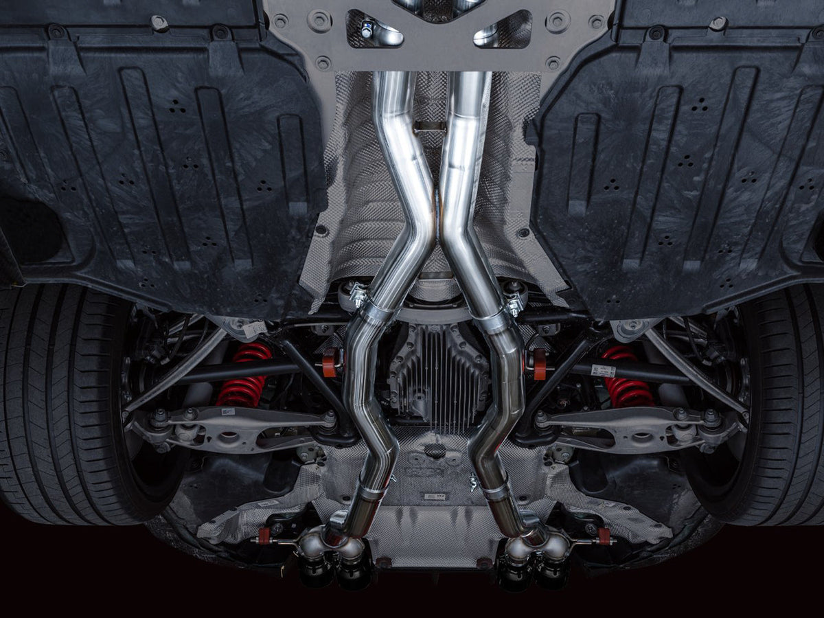 AWE Track Edition Catback Exhaust for BMW G8X M3/M4 - Diamond Black Tips image 2