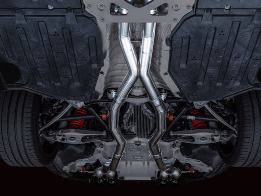 AWE Track Edition Catback Exhaust for BMW G8X M3/M4 - Diamond Black Tips image 2