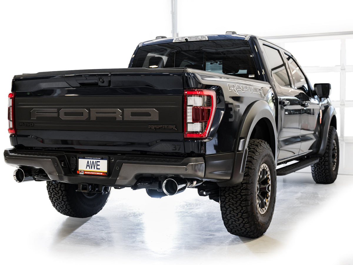 AWE SwitchPath™ Exhaust for Gen 3 Raptor - Chrome Silver Tips image 4