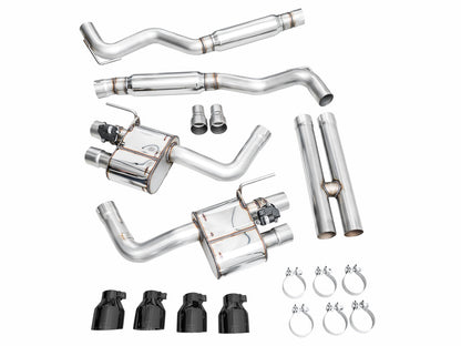 AWE SwitchPath™ Exhaust for S650 Ford Mustang GT Fastback - Quad Diamond Black Tips image 17