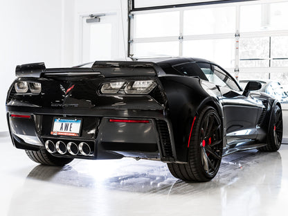 AWE Touring Edition Axleback Exhaust for C7 Corvette Stingray / Z51 / Grand Sport / Z06 / ZR1 -- Chrome Silver Tips (includes AWE AFM valve simulators) image 4