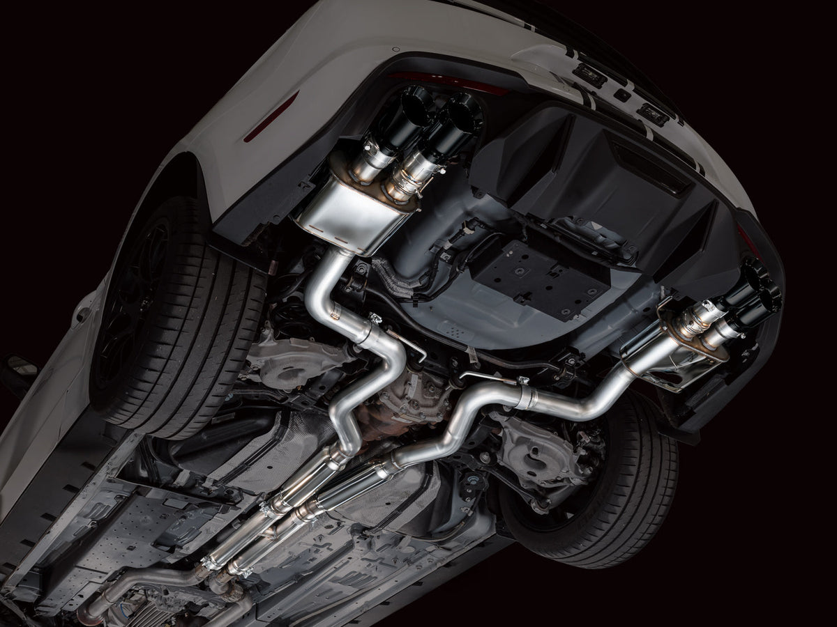 AWE SwitchPath™ Cat-back Exhaust for '18-'23 S550 Mustang GT - Quad Diamond Black Tips image 4