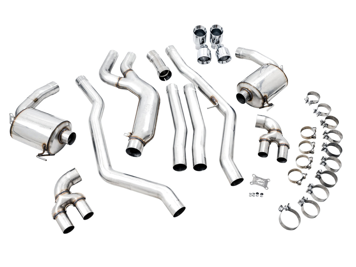 AWE Non-Resonated Touring Edition Exhaust for G2X M340i / M440i - Chrome Silver Tips image 8