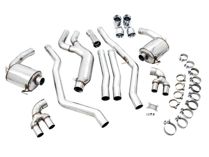 AWE Non-Resonated Touring Edition Exhaust for G2X M340i / M440i - Chrome Silver Tips image 8