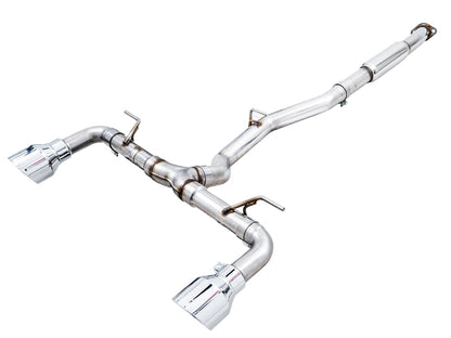 AWE Track Edition Exhaust for Subaru BRZ / Toyota GR86 / Toyota 86 / Scion FR-S - Chrome Silver Tips image 1