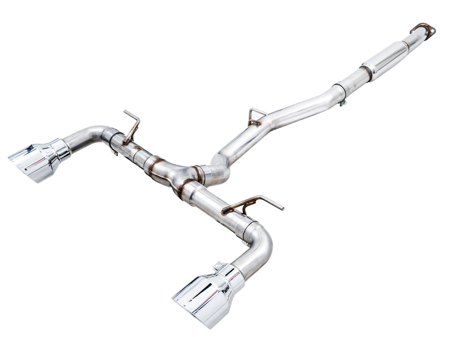 AWE Track Edition Exhaust for Subaru BRZ / Toyota GR86 / Toyota 86 / Scion FR-S - Chrome Silver Tips image 1