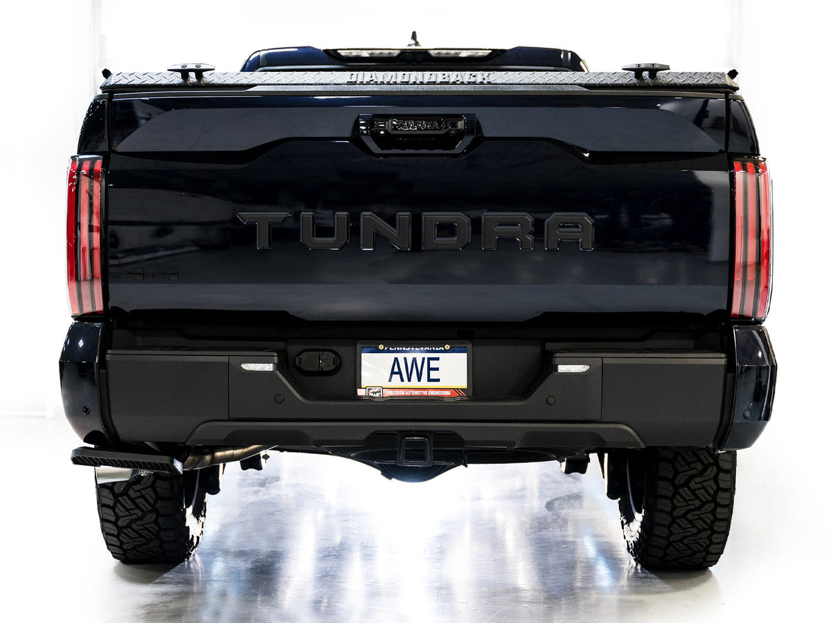 AWE 0FG Exhaust for 3rd Gen Toyota Tundra - Dual Chrome Silver Tips image 5