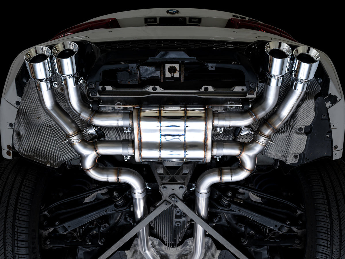 AWE Valved SwitchPath™ Axleback Exhaust for BMW F97 X3 M / F98 X4 M - Chrome Silver Tips image 6