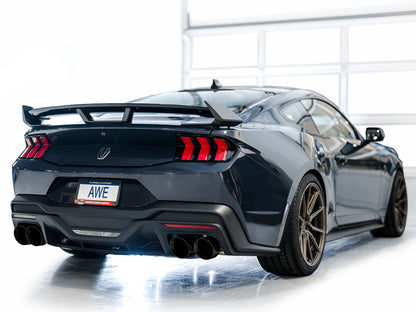 AWE Track Edition Exhaust for S650 Ford Mustang Dark Horse - Quad Diamond Black Tips image 5