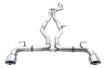 AWE Resonated Track Edition Exhaust for A90 Supra - 5" Chrome Silver Tips image 4