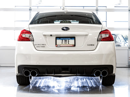AWE Touring Edition Exhaust for 2015+ VA WRX Sedan - Chrome Silver Quad Tips (102mm) image 4